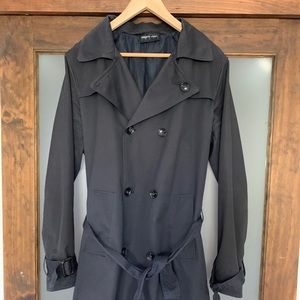 Xagon Men  Navy Trench Coat Made in Italy